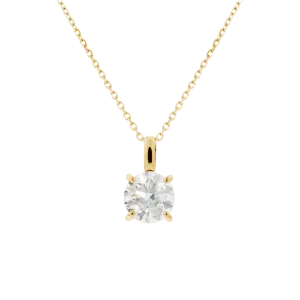 Luna solitaire bale necklace 2ct