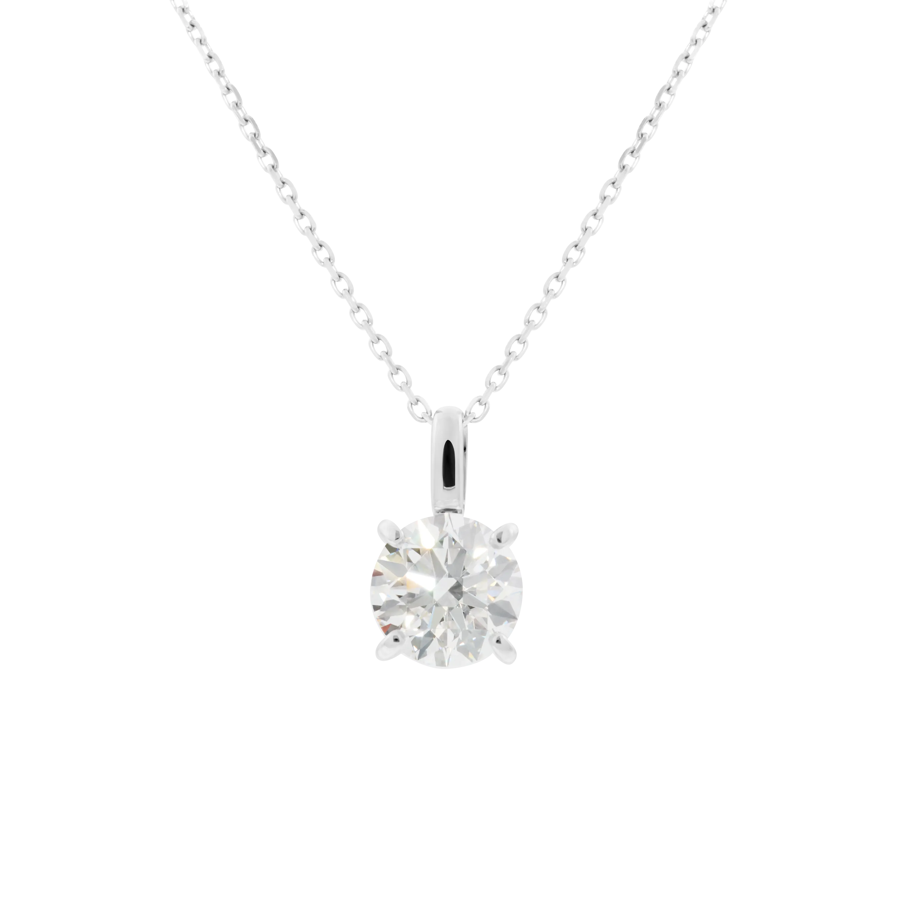 Luna solitaire bale necklace 2ct