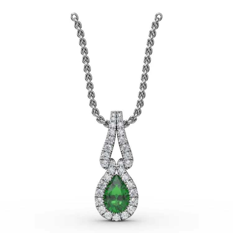 Make A Statement Emerald and Diamond Pendant