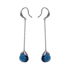 Marylou Silver and Blue Stone Earrings