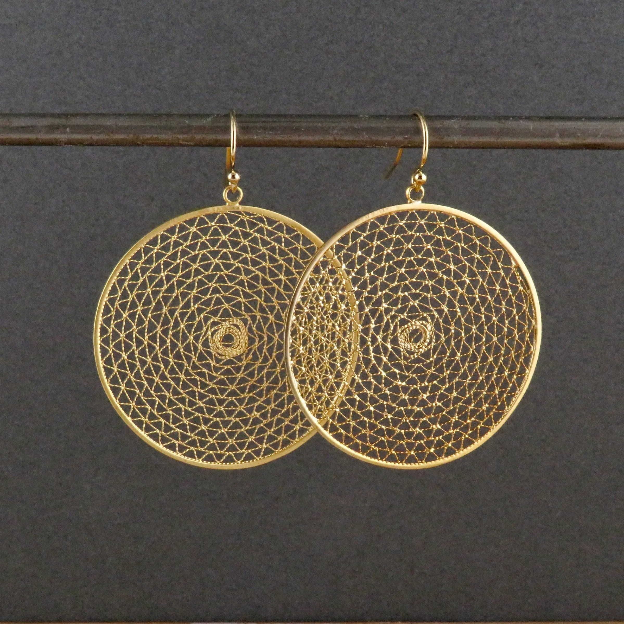 Mesh Circle Earrings