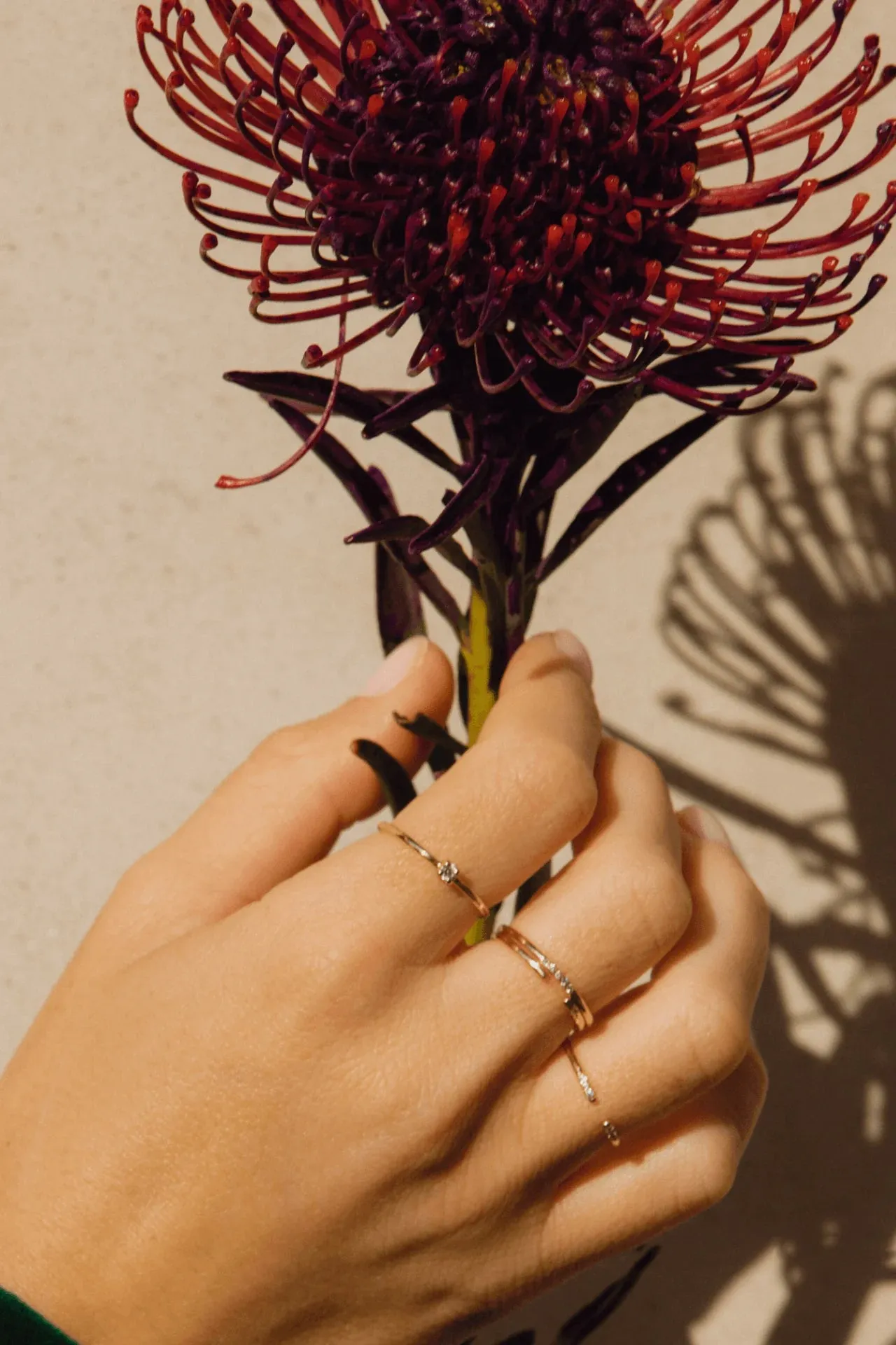 Mini solitaire ring