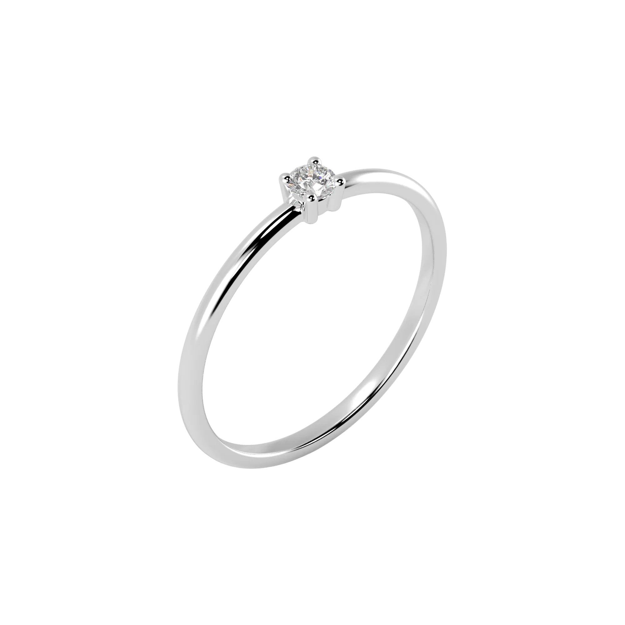 Mini solitaire ring