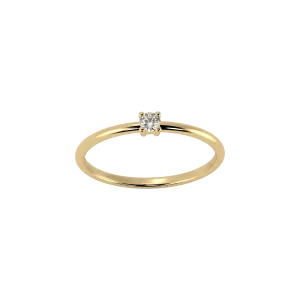 Mini solitaire ring