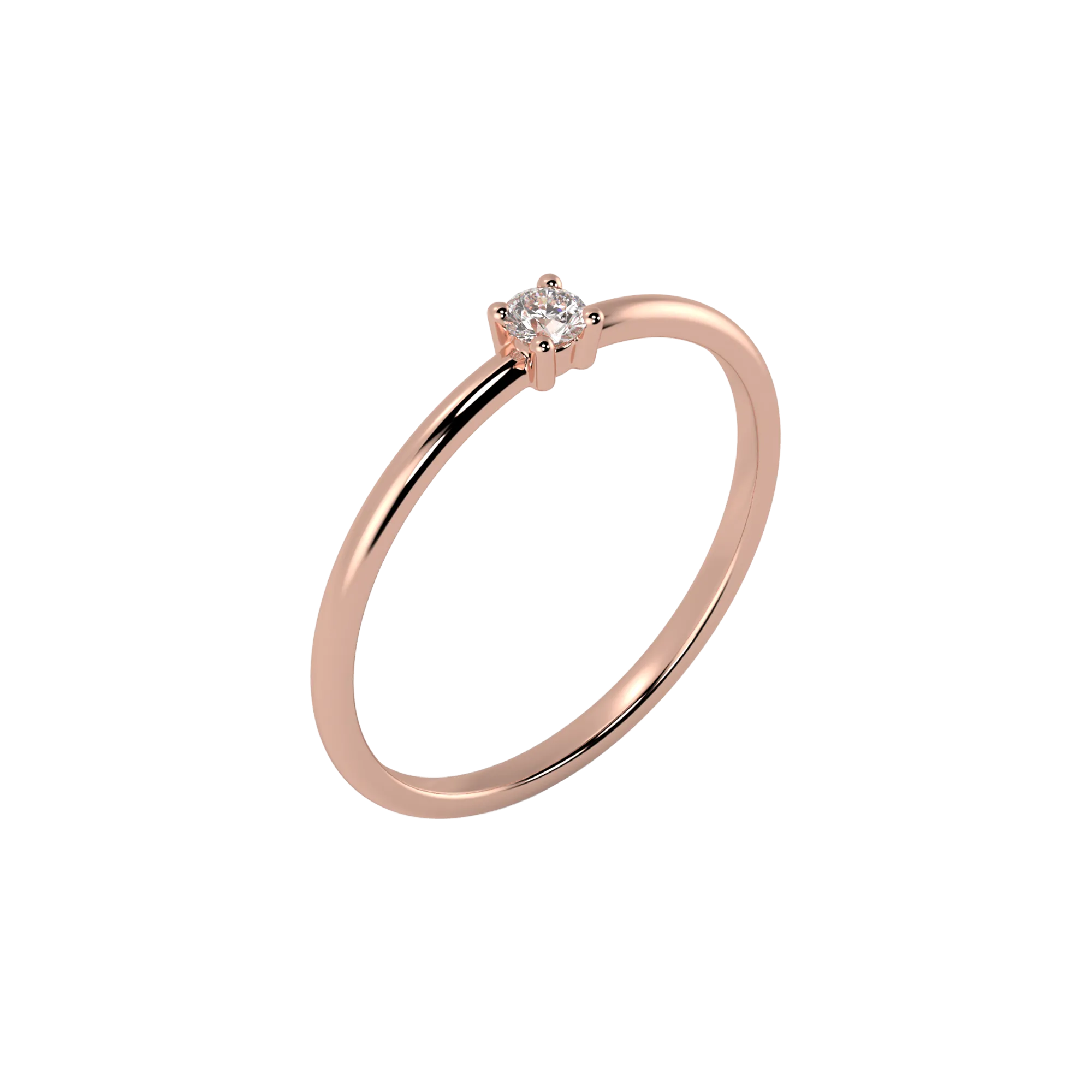 Mini solitaire ring