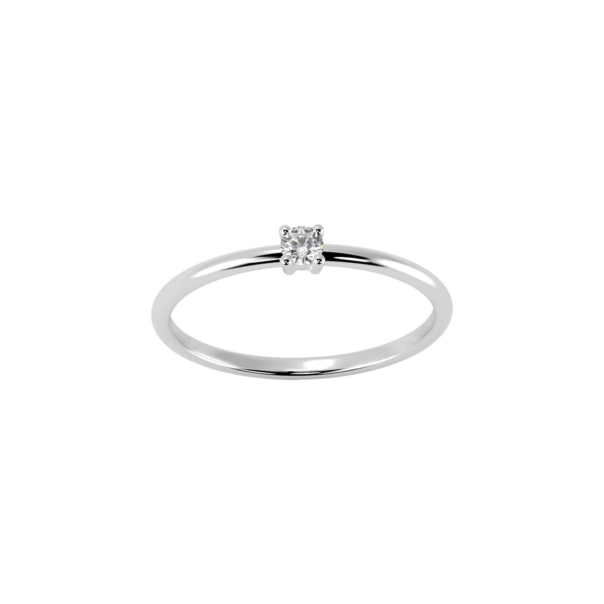Mini solitaire ring