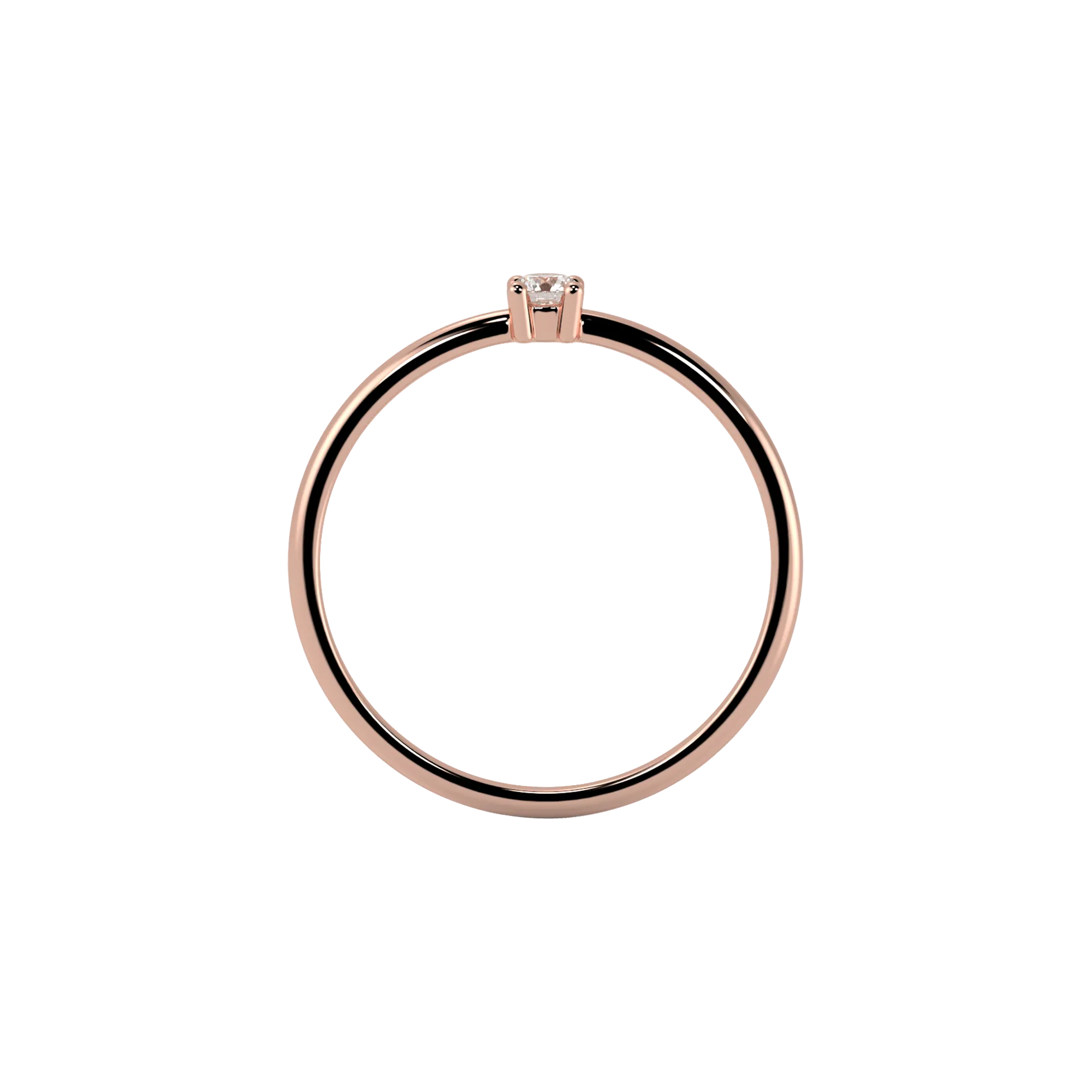 Mini solitaire ring