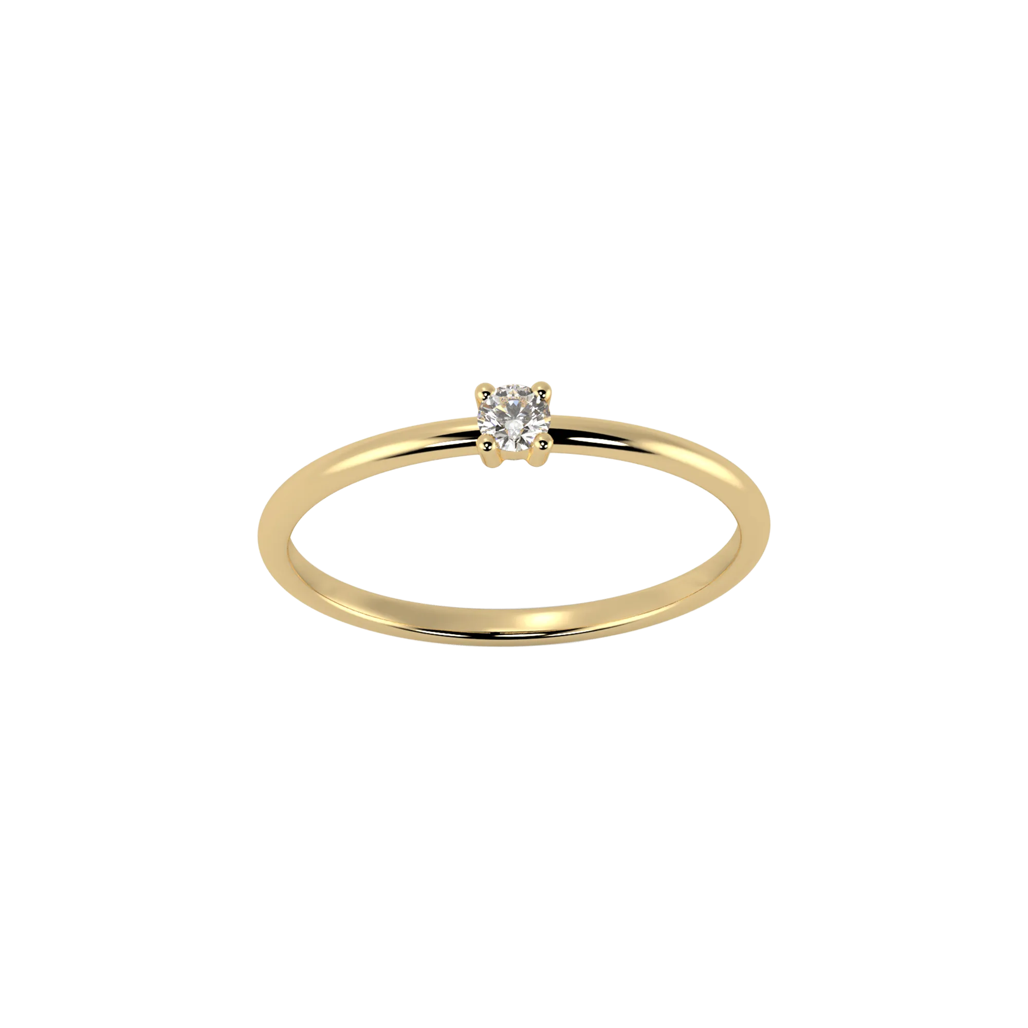 Mini solitaire ring