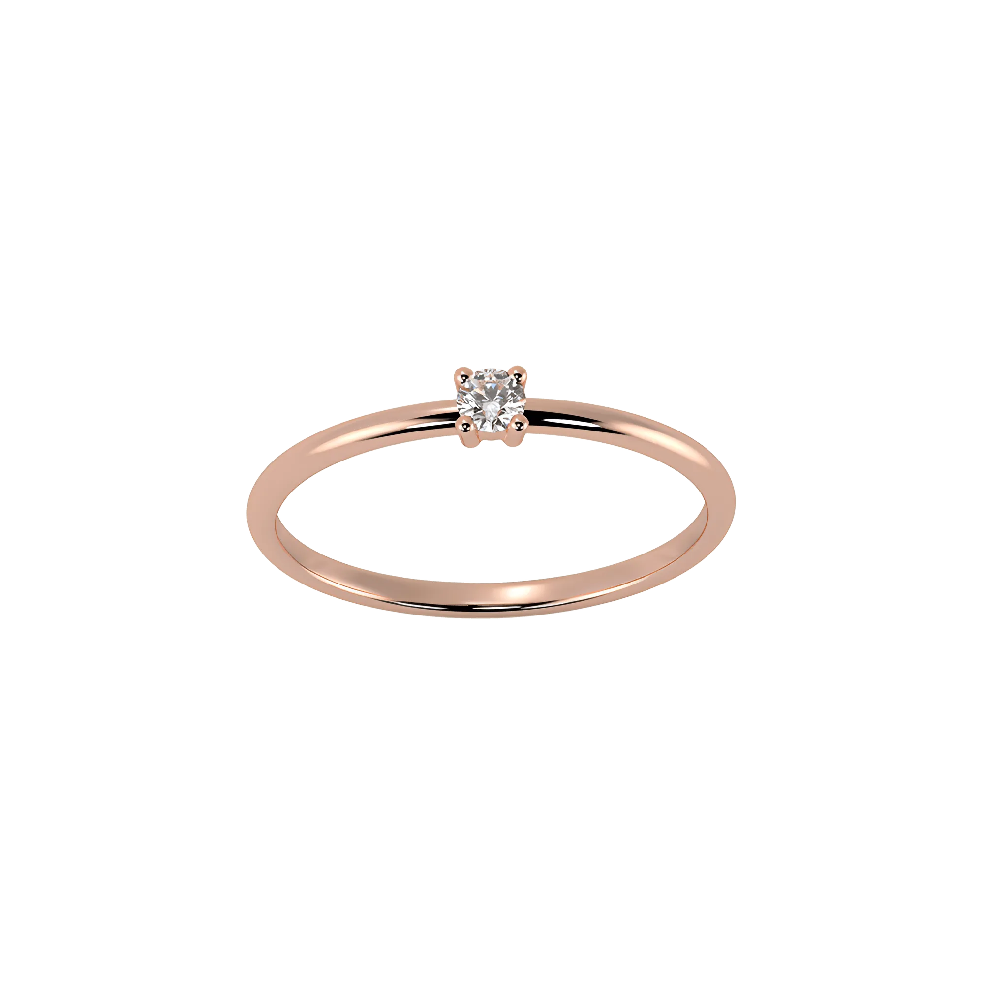 Mini solitaire ring