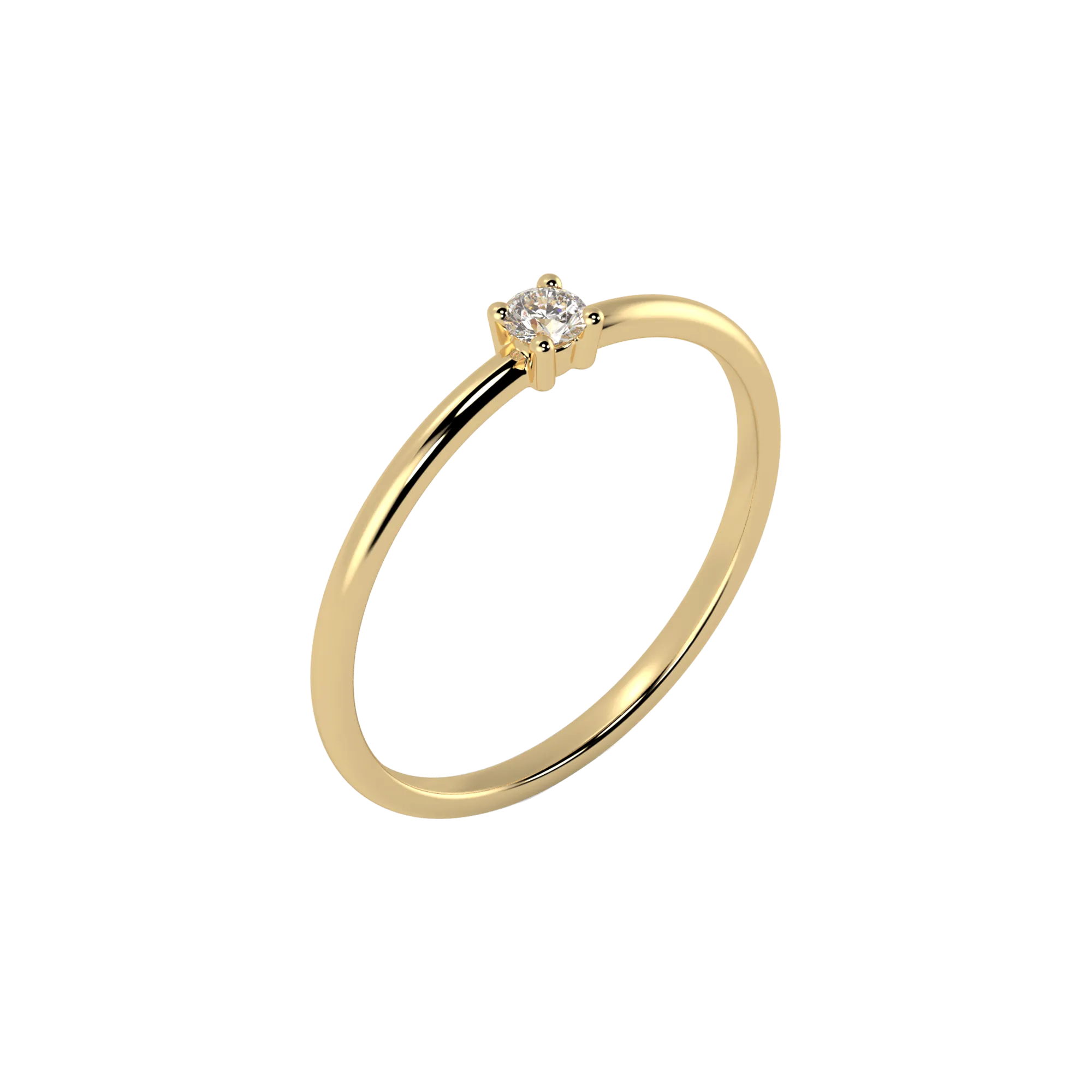 Mini solitaire ring