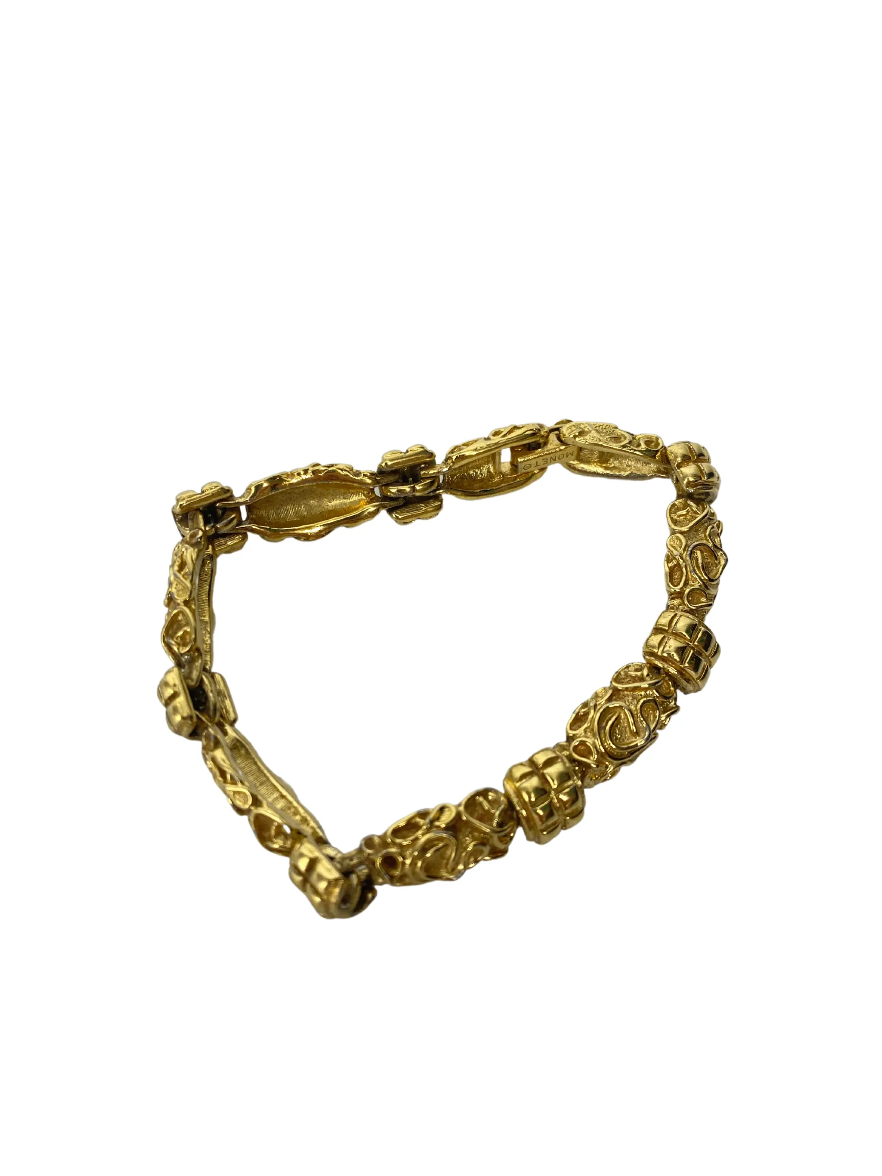 Monet Vintage 70’s Textured Link Bracelet