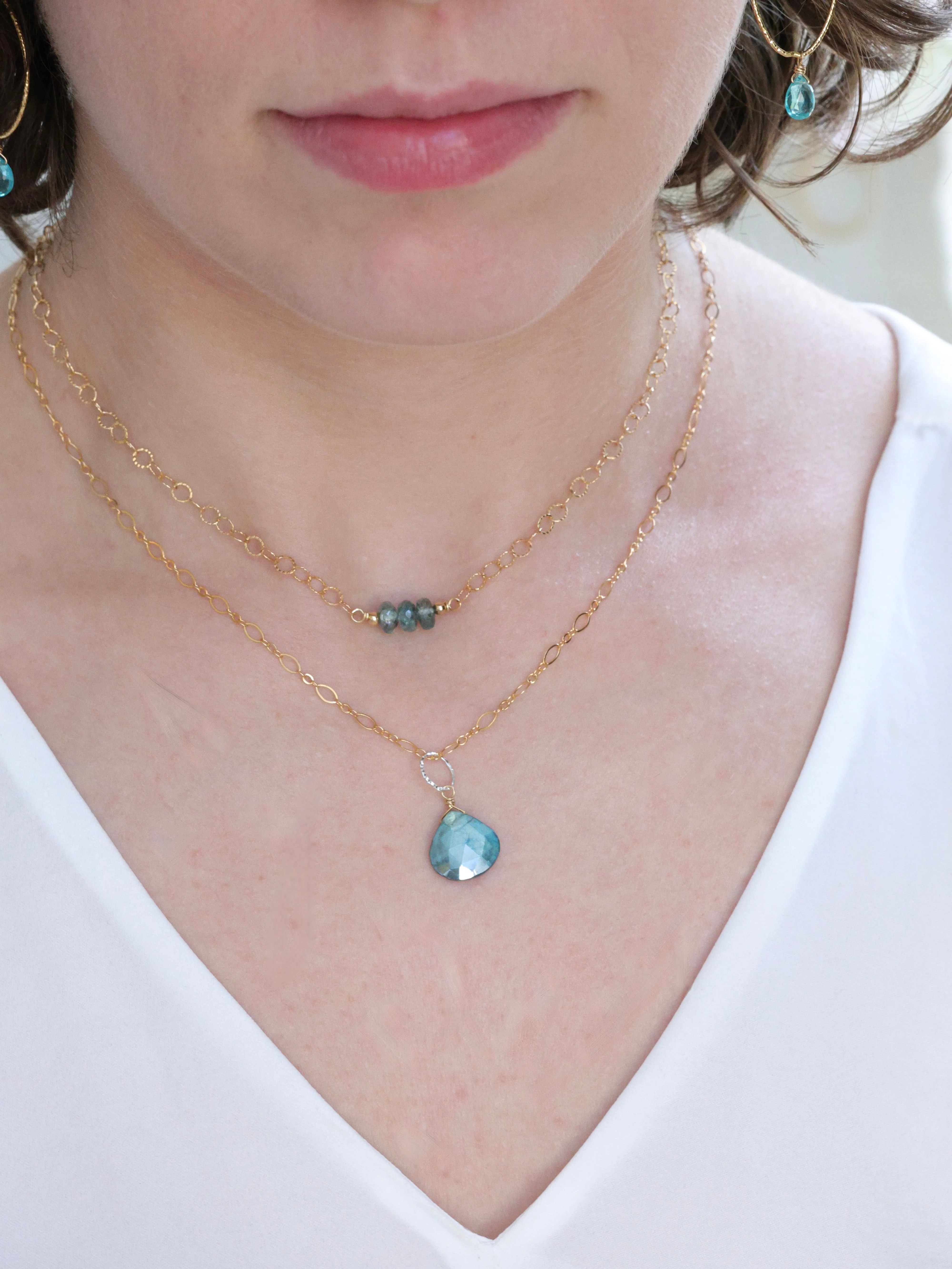 Mystic Royal Moonstone Necklace gold filled