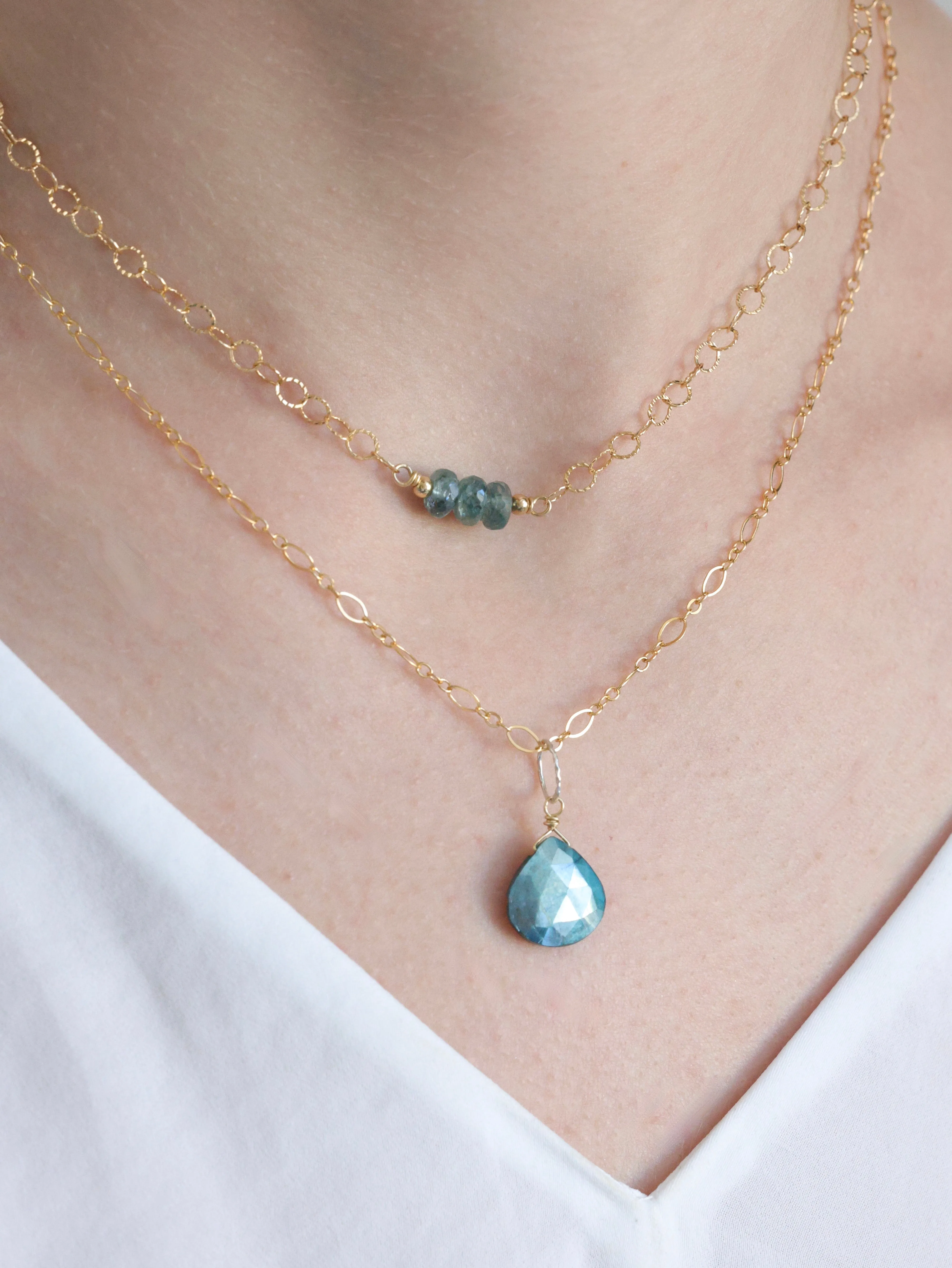 Mystic Royal Moonstone Necklace gold filled