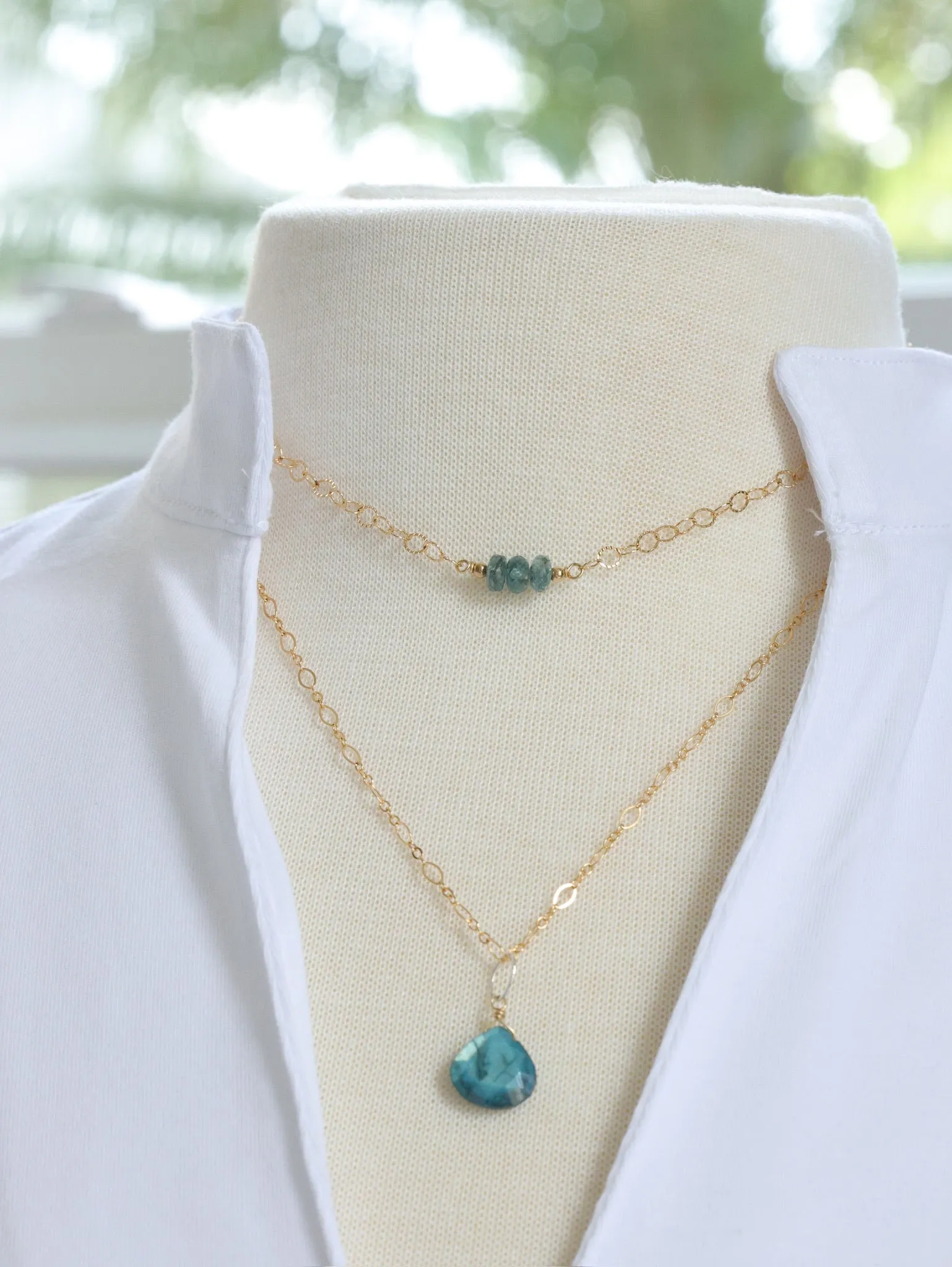 Mystic Royal Moonstone Necklace gold filled