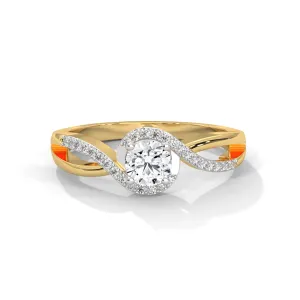 Nevana Silver Solitaire Ring | 22KT Gold Vermeil