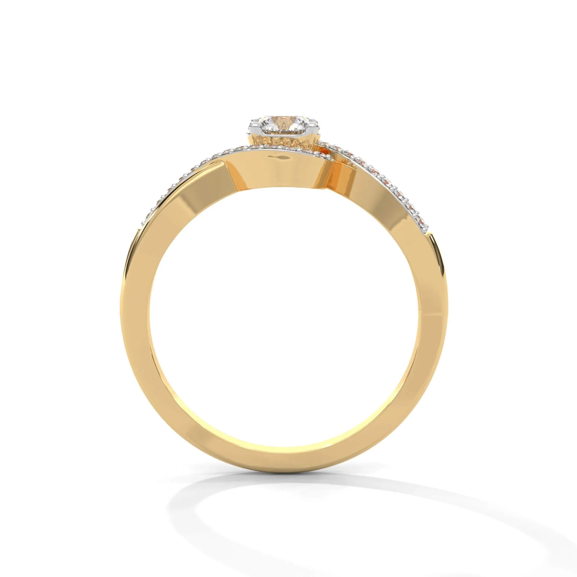 Nevana Silver Solitaire Ring | 22KT Gold Vermeil