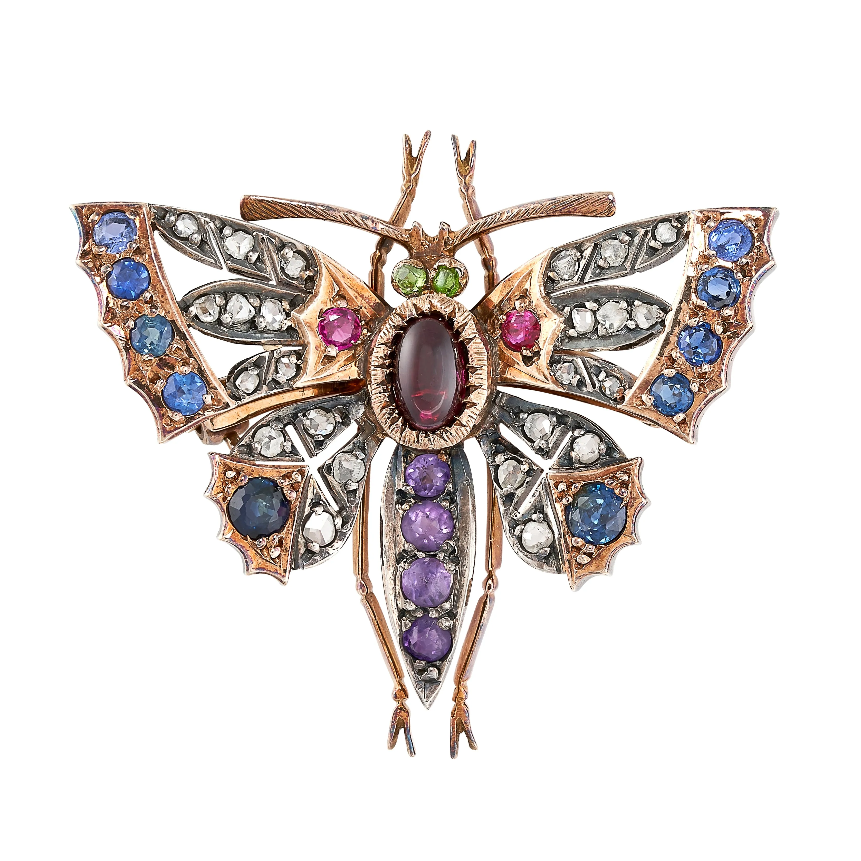 *NEW* Antique Butterfly Pendant/Brooch, various gemstones