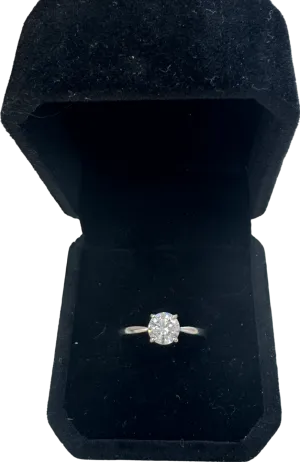 Pandora Metallic Sparkling Solitaire Ring Sz 54