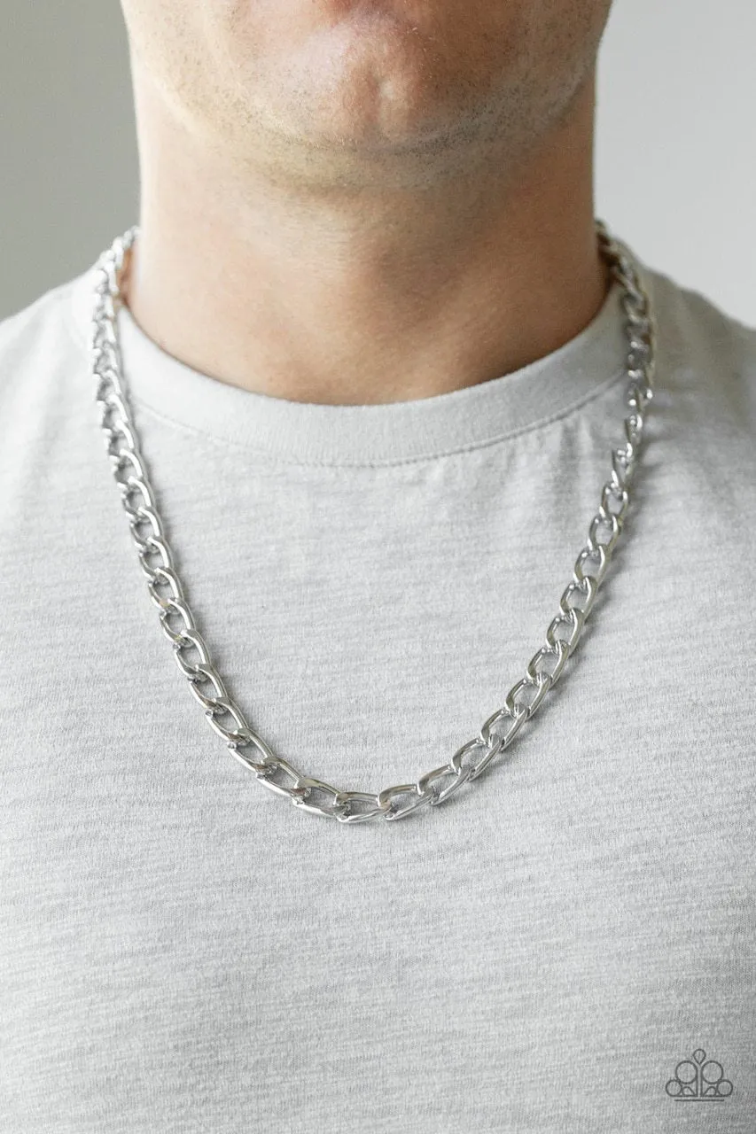 Paparazzi Necklace ~ Big Win - Silver
