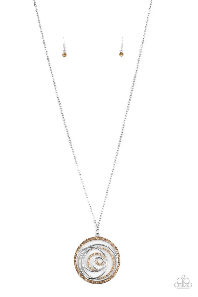 Paparazzi Necklace ~ Subliminal Sparkle - Brown