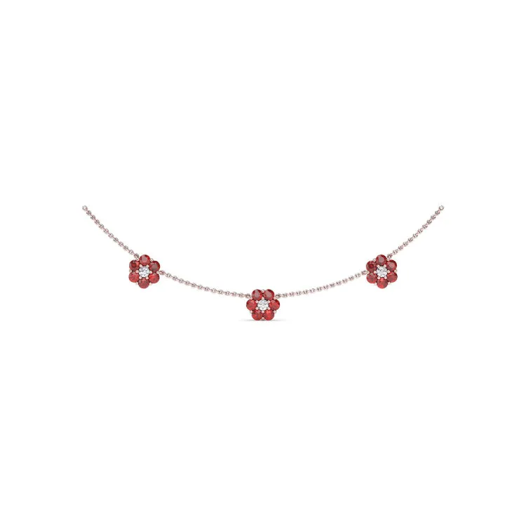 Petals Of Love Ruby Necklace