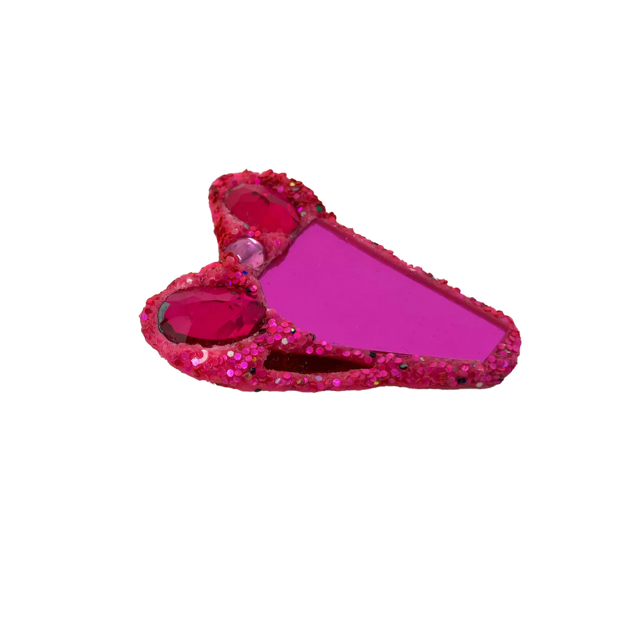 PINK CRYSTAL HEART BROOCH, 2023