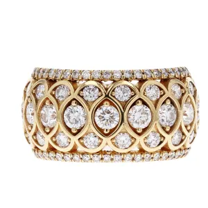 Precision Set 5-Row Honeycomb Diamond Band