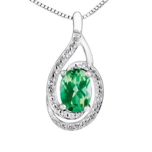 "EMMA" EMERALD & DIAMOND PENDANT