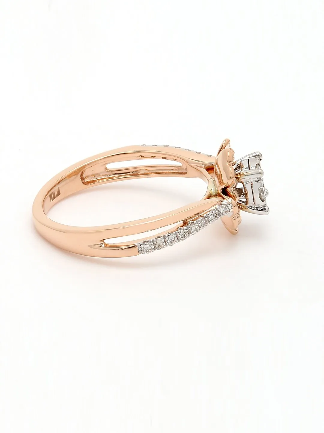 Real Diamond Illussion Cluster Ring