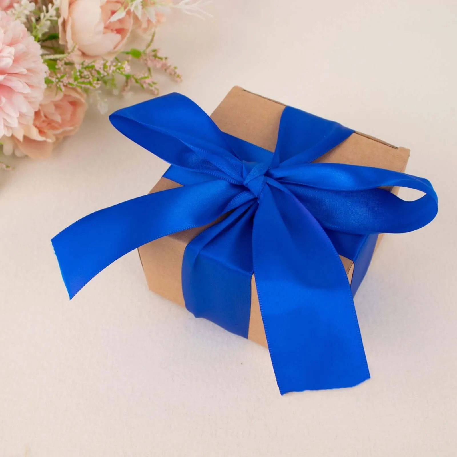 Royal Blue Single Face Decorative Satin Ribbon 50 Yards 1.5"