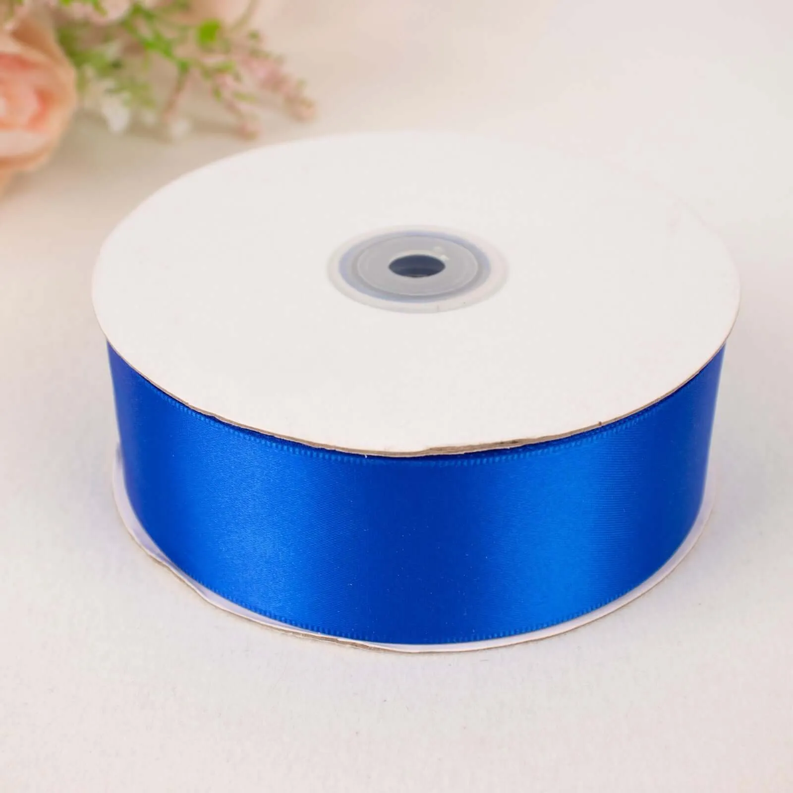 Royal Blue Single Face Decorative Satin Ribbon 50 Yards 1.5"