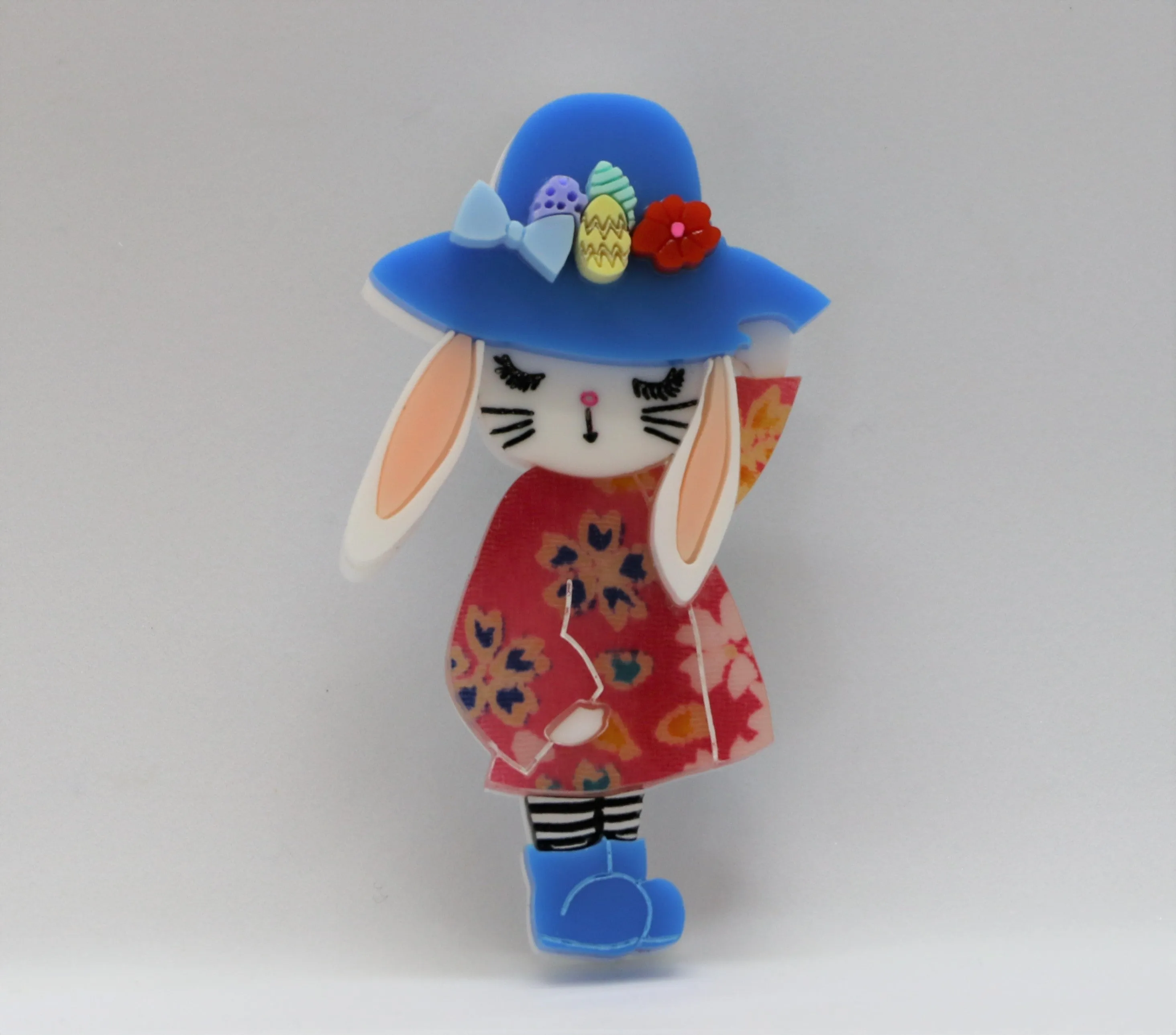 Ruby - Easter Hat Parade Rabbit Brooch
