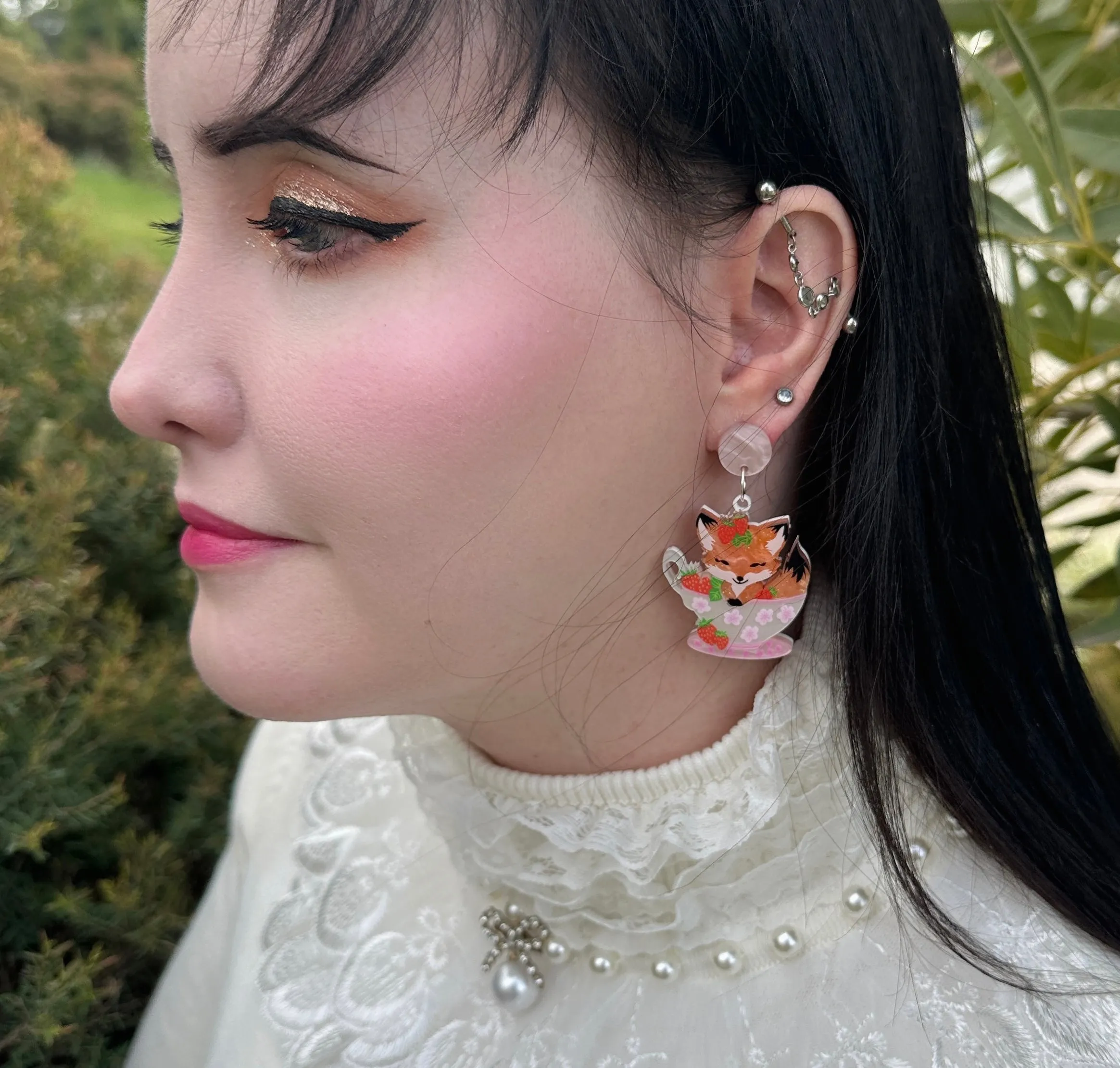 Ruby the Strawberry 🍓fox - earrings