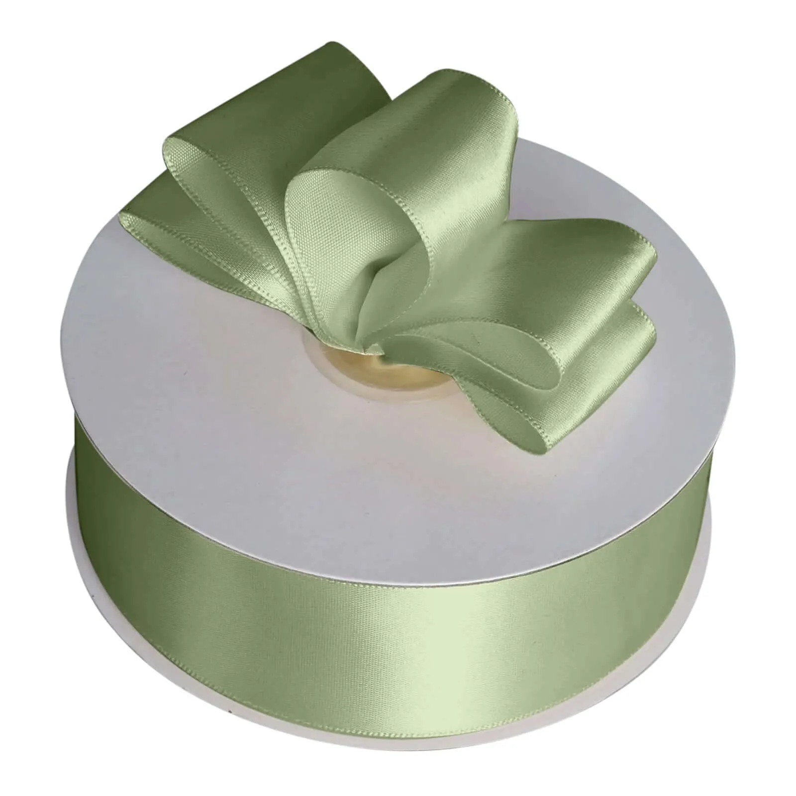 Sage Green Single Face Decorative Satin Ribbon 50 Yards 1.5"