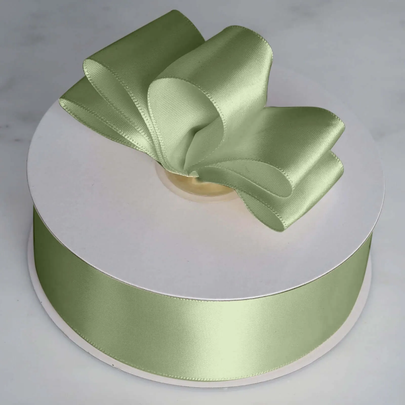 Sage Green Single Face Decorative Satin Ribbon 50 Yards 1.5"
