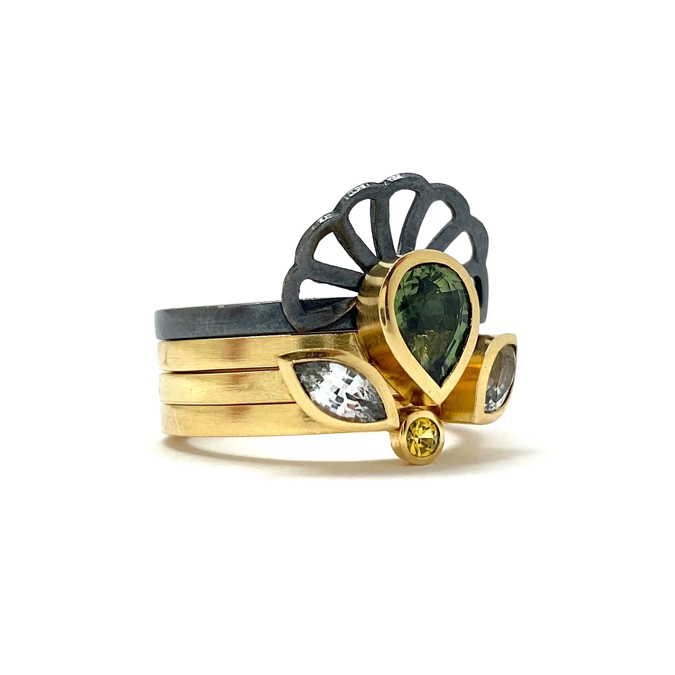 Sapphire Stacking Ring Set