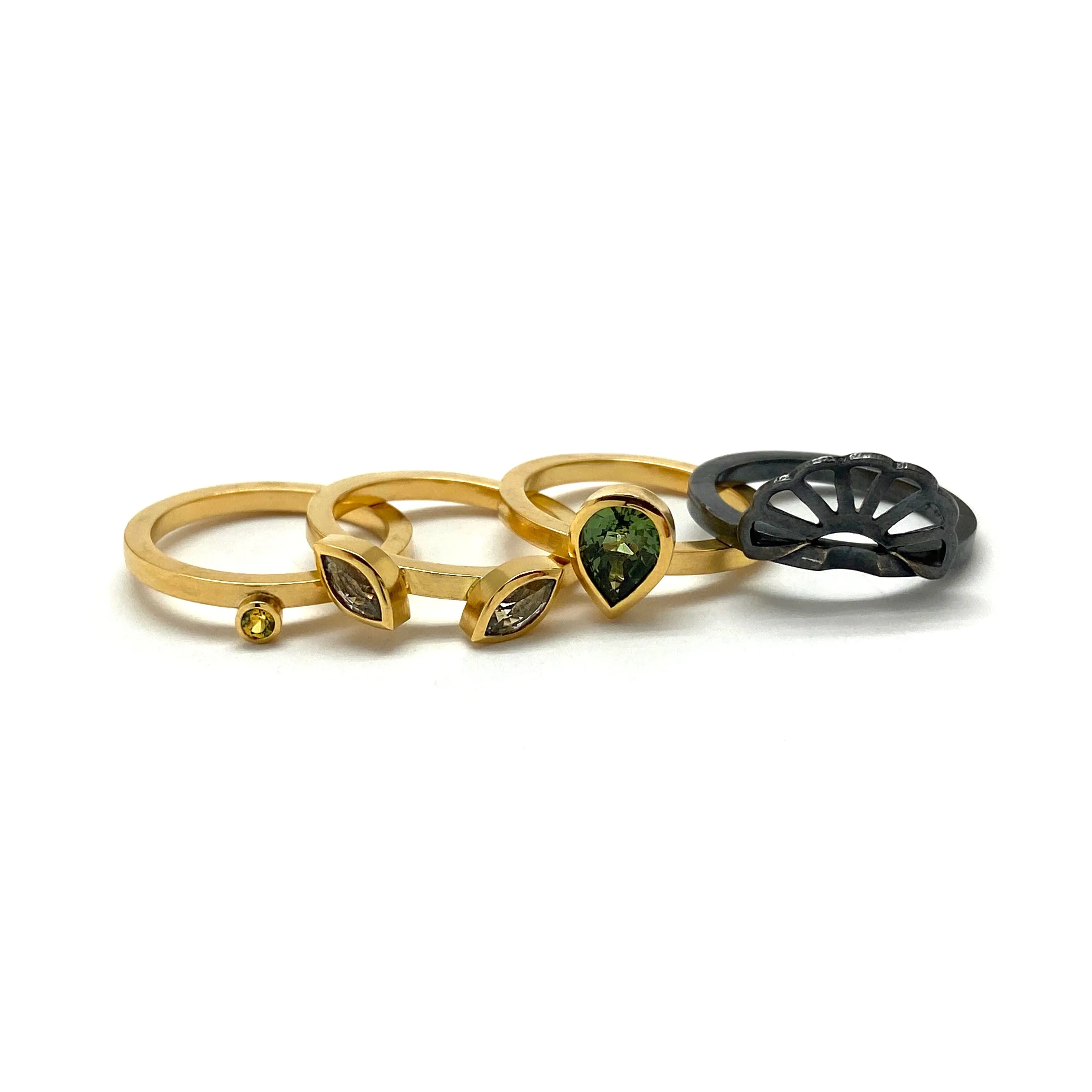 Sapphire Stacking Ring Set