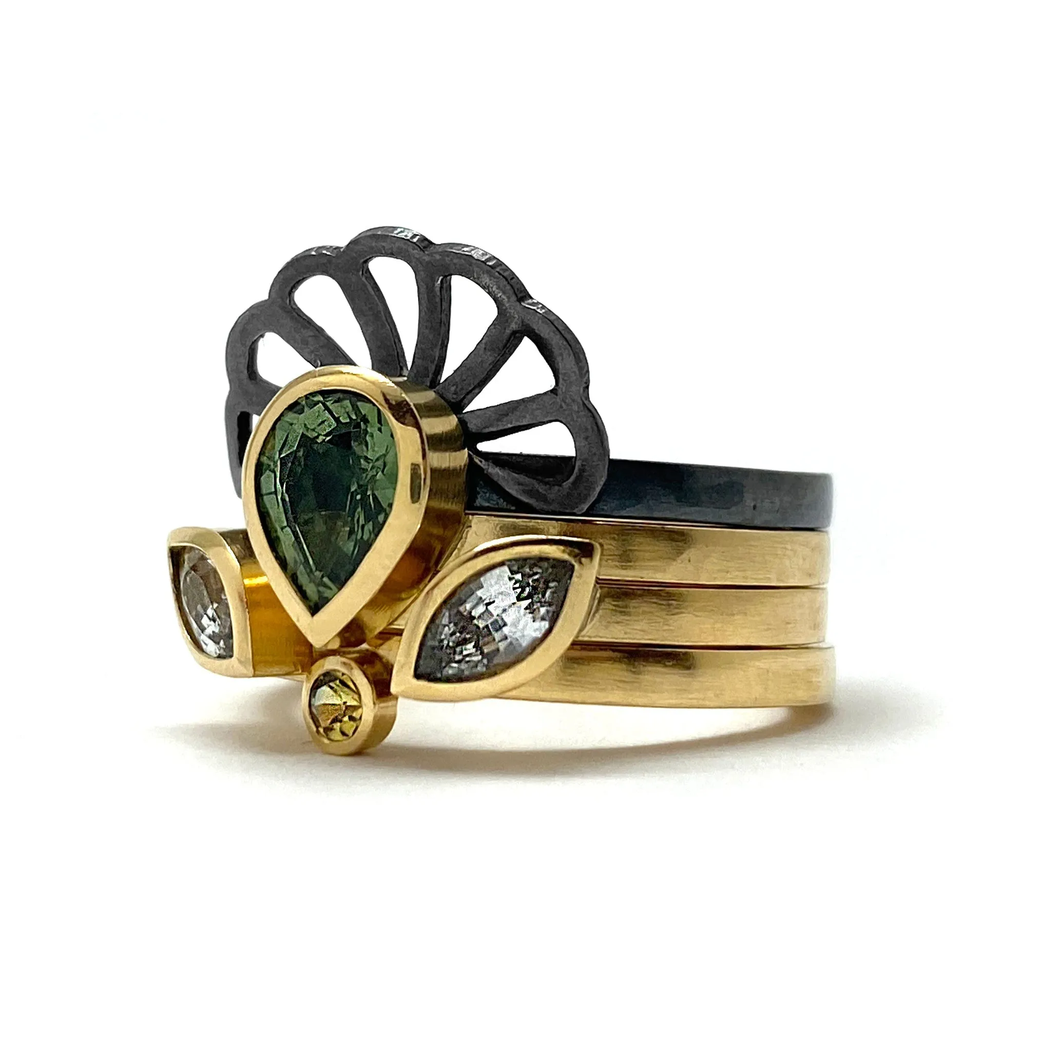 Sapphire Stacking Ring Set