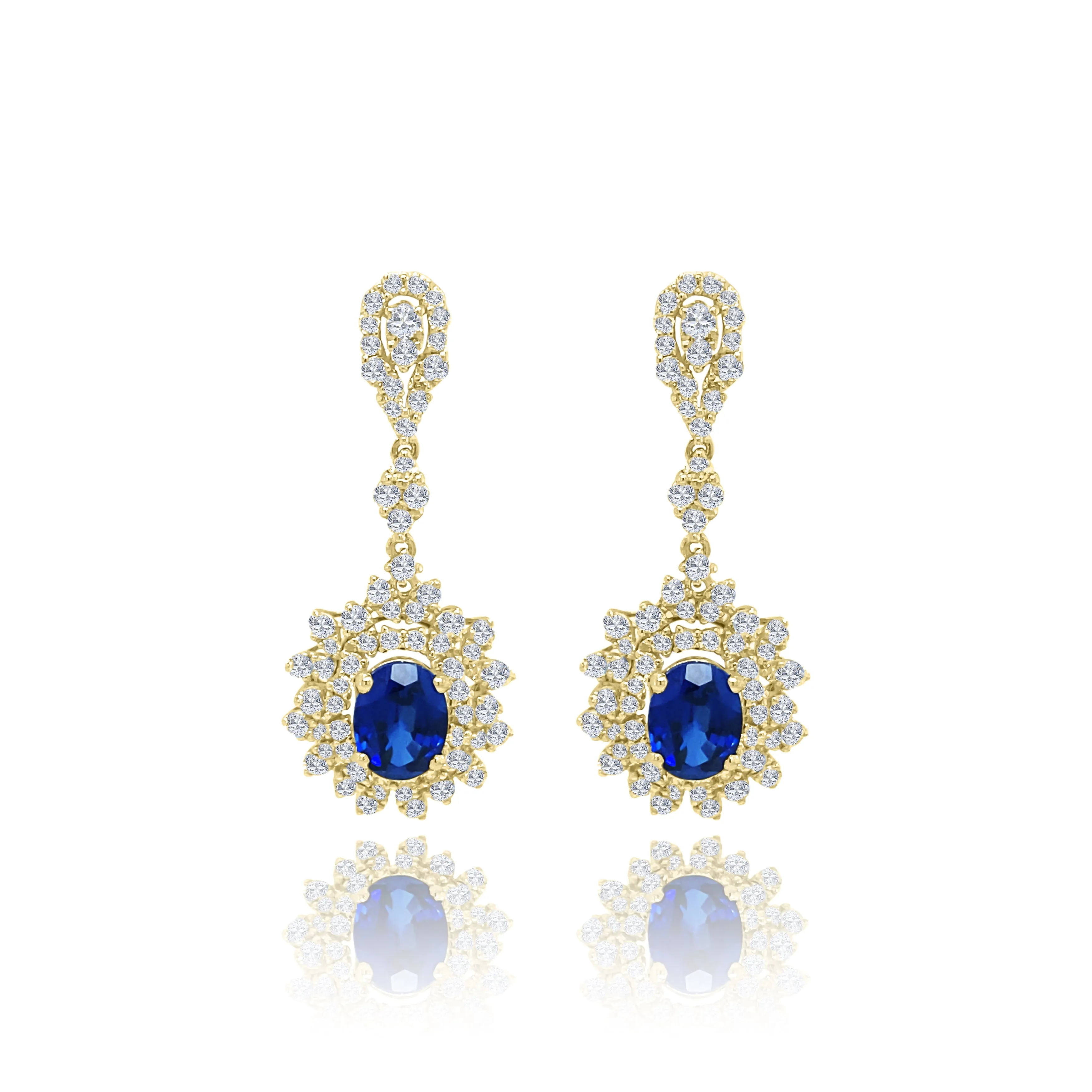 Sapphires & Diamonds "Evelynn" Earrings