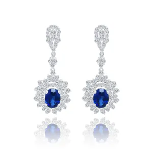 Sapphires & Diamonds "Evelynn" Earrings