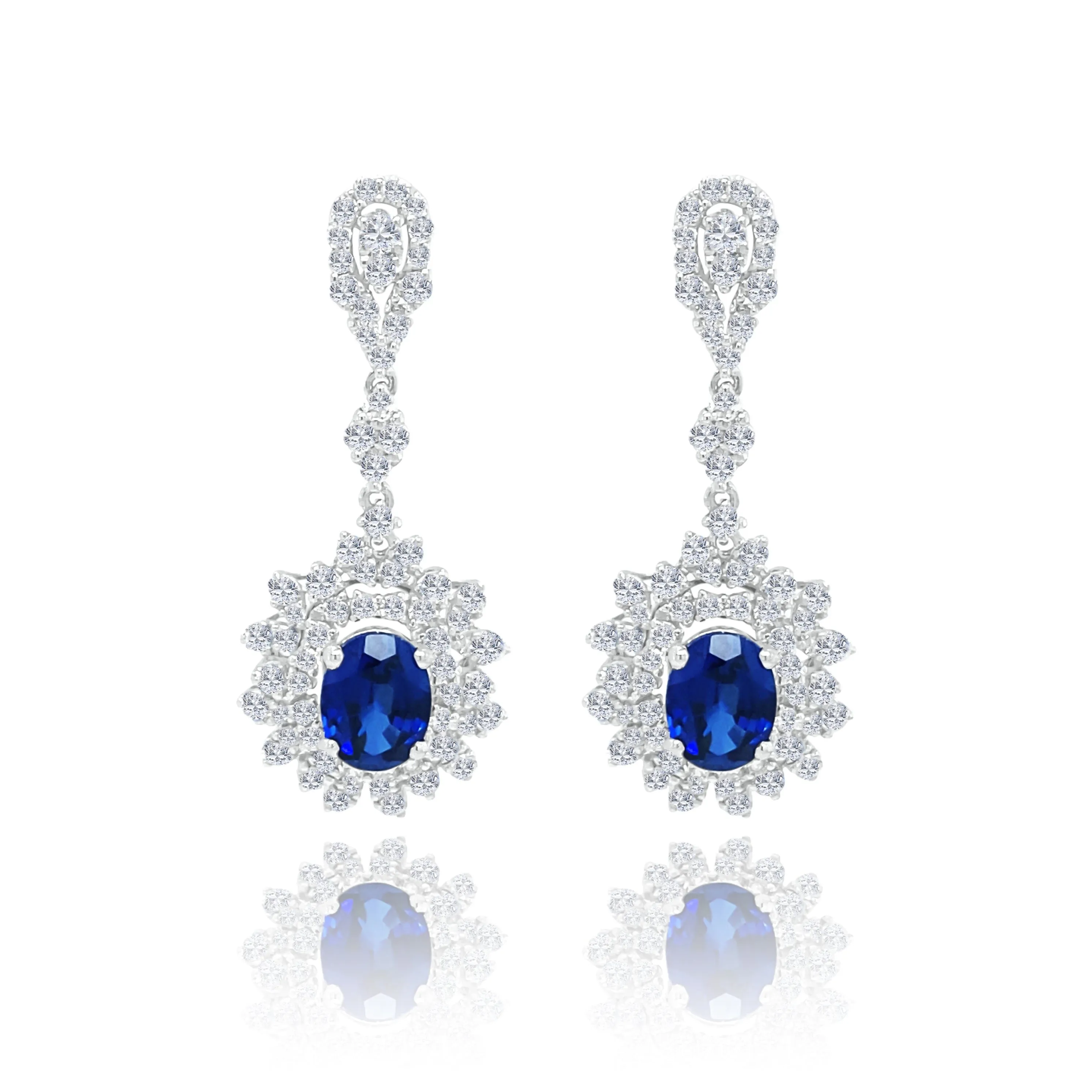 Sapphires & Diamonds "Evelynn" Earrings