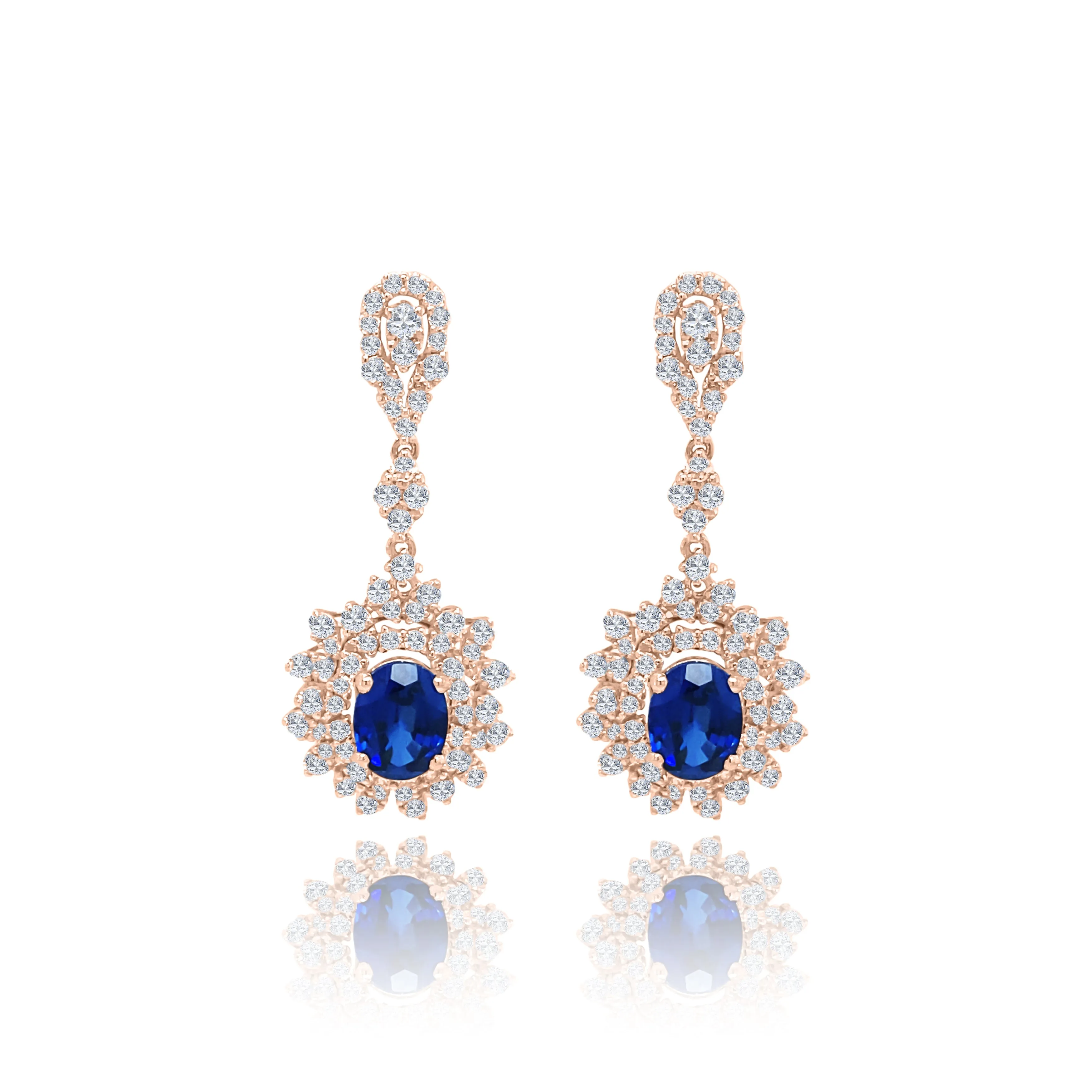 Sapphires & Diamonds "Evelynn" Earrings