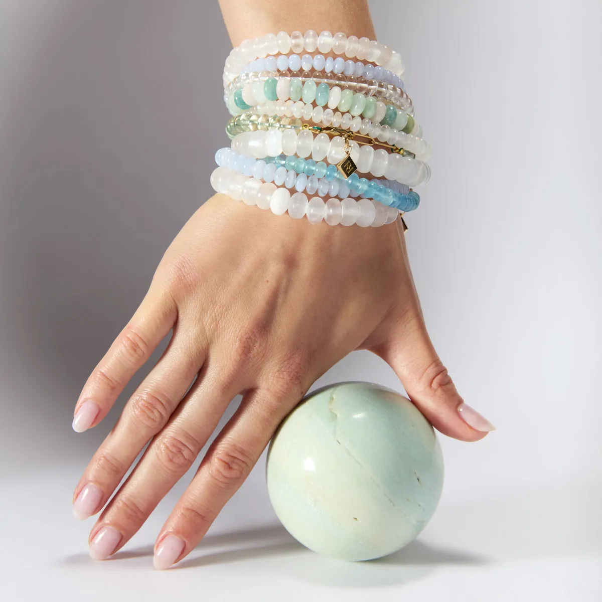 SELENITE CANDY BEADS BRACELET (8MM)