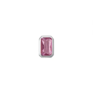 SKINNY SILVER FANCY PINK EMERALD (WHITE)