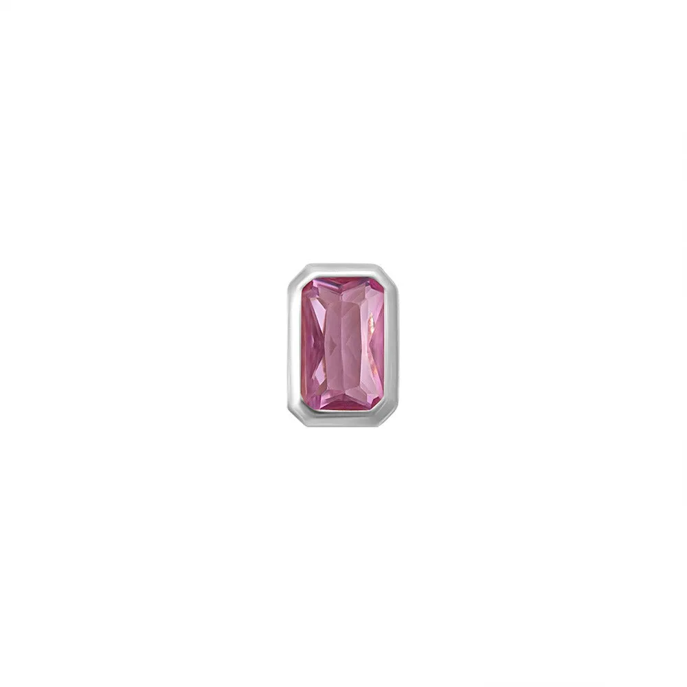 SKINNY SILVER FANCY PINK EMERALD (WHITE)
