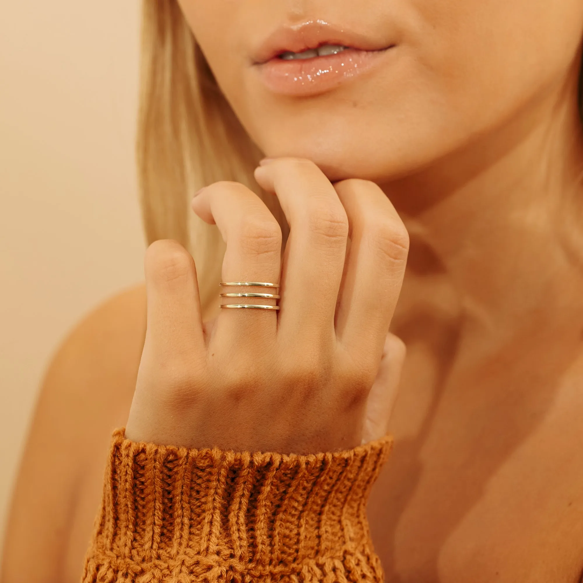 Solid Gold Triple Band, Makenna