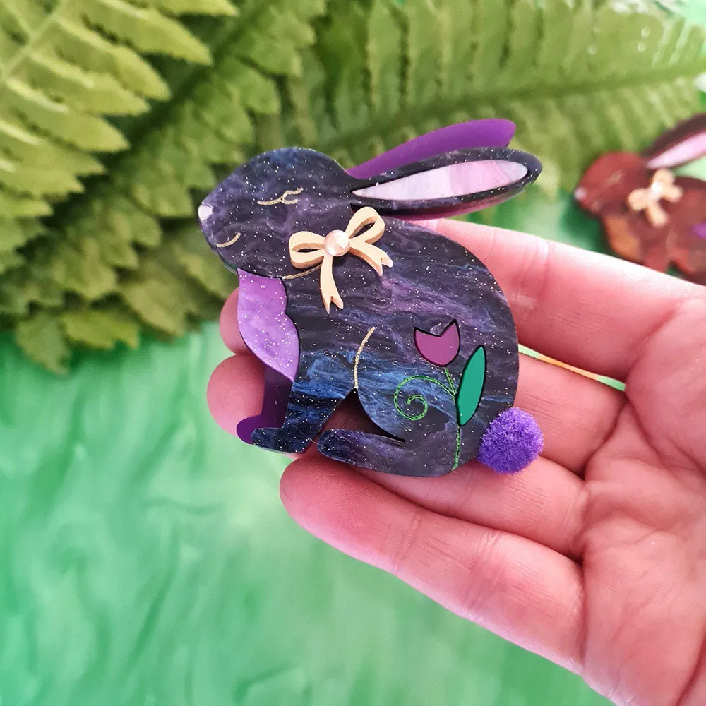 Spring Bunny Brooch by Cherryloco Jewellery - 14956-B