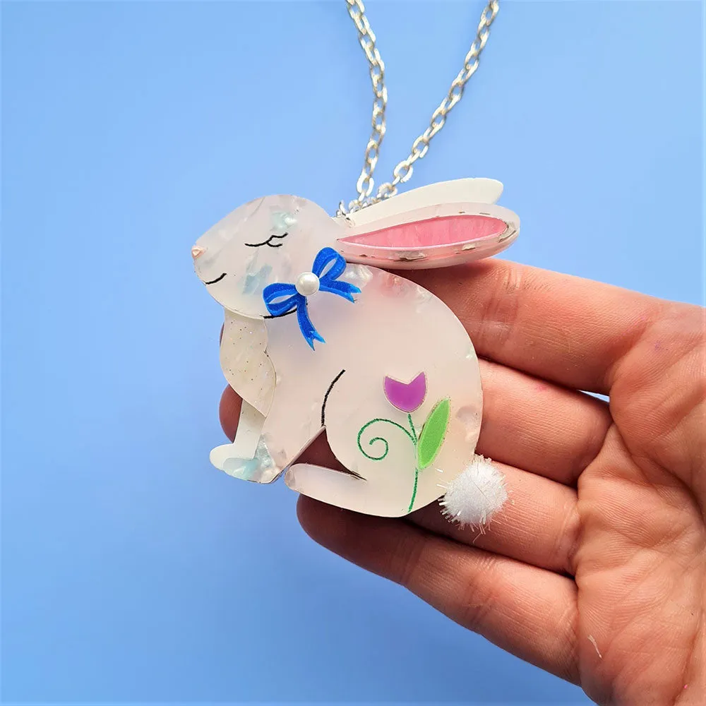 Spring Bunny Necklace by Cherryloco Jewellery - 14956