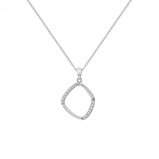 Sterling Silver Behold White Topaz Large Pendant DP781