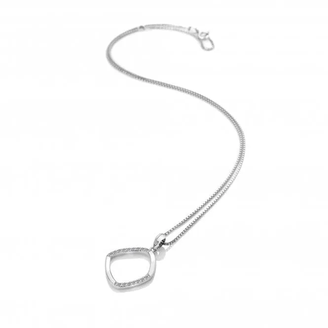 Sterling Silver Behold White Topaz Large Pendant DP781